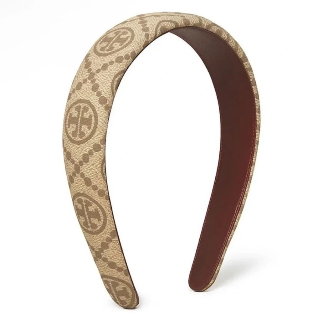 New Tory Burch cream and burgundy headband